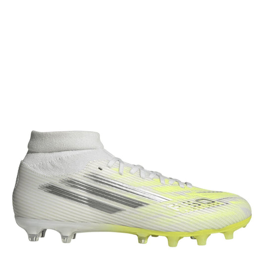 White - Front - Adidas Womens-Ladies F50 Striped Firm Ground Football Boots
