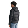 Black - Back - Gant Mens Down Hooded Padded Jacket