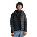 Black - Side - Gant Mens Down Hooded Padded Jacket