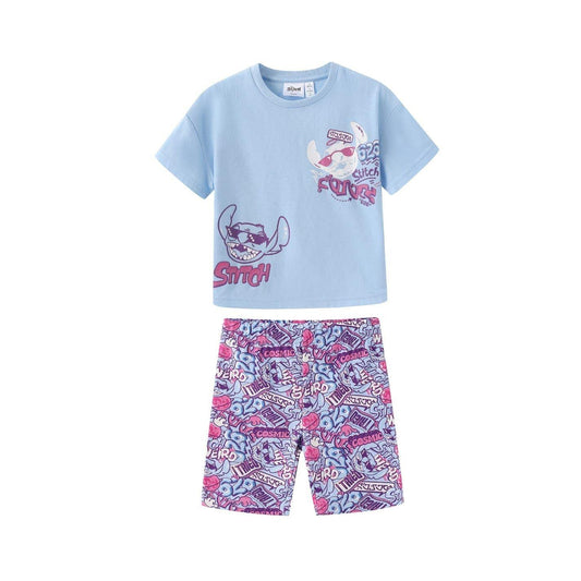 Vibrant - Front - Lilo & Stitch Childrens-Kids Stitch Top & Bottom Set