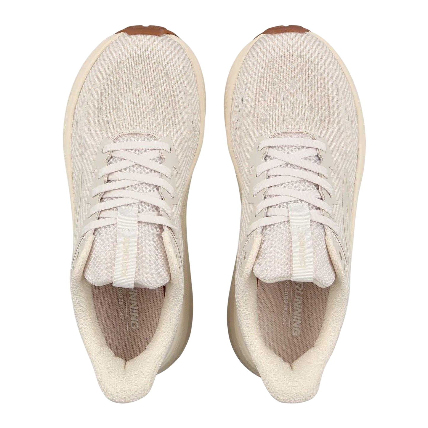 Beige-Gum - Side - Aintree Womens-Ladies Cushioned Flat Trainers
