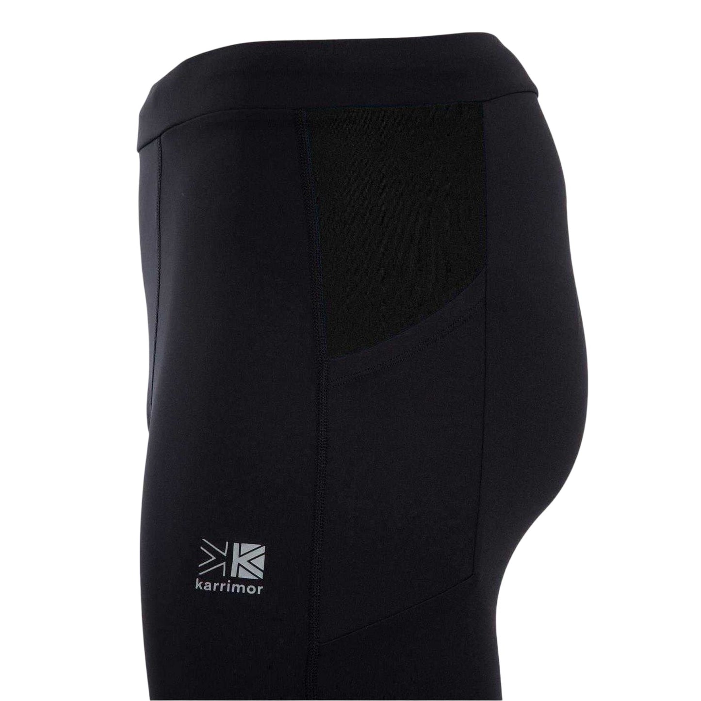 Black - Lifestyle - Karrimor Mens Logo Running Tights