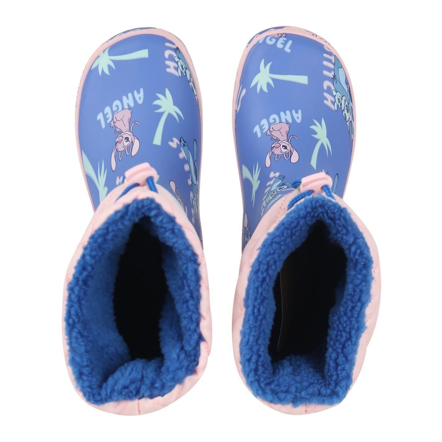 Blue - Pack Shot - Lilo & Stitch Childrens-Kids Graphic Print Wellington Boots