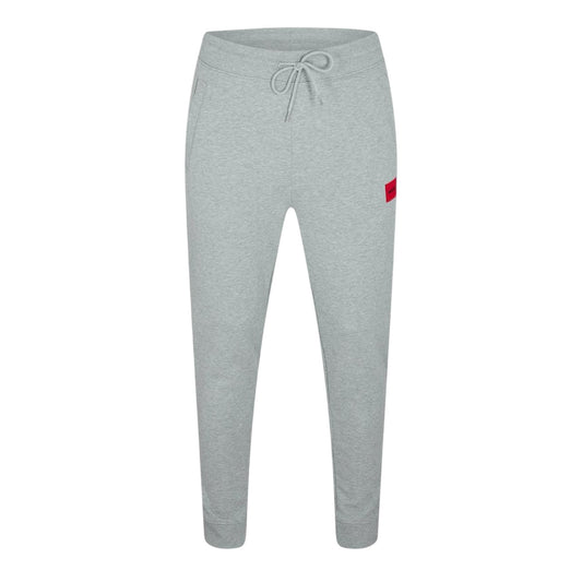 Grey - Front - Hugo Boss Mens Logo Cuffed Jogging Bottoms
