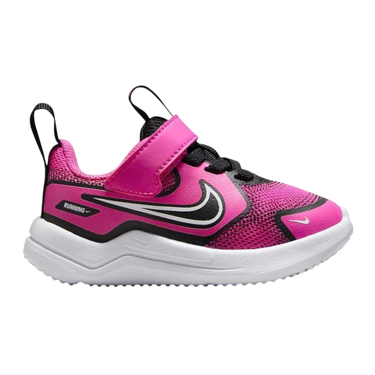 Pink-Black - Front - Nike Childrens-Kids Cosmic Mesh Running Trainers