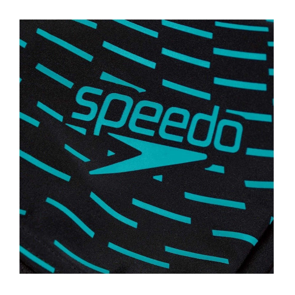 Black-Green - Side - Speedo Mens Medley Logo Swim Shorts