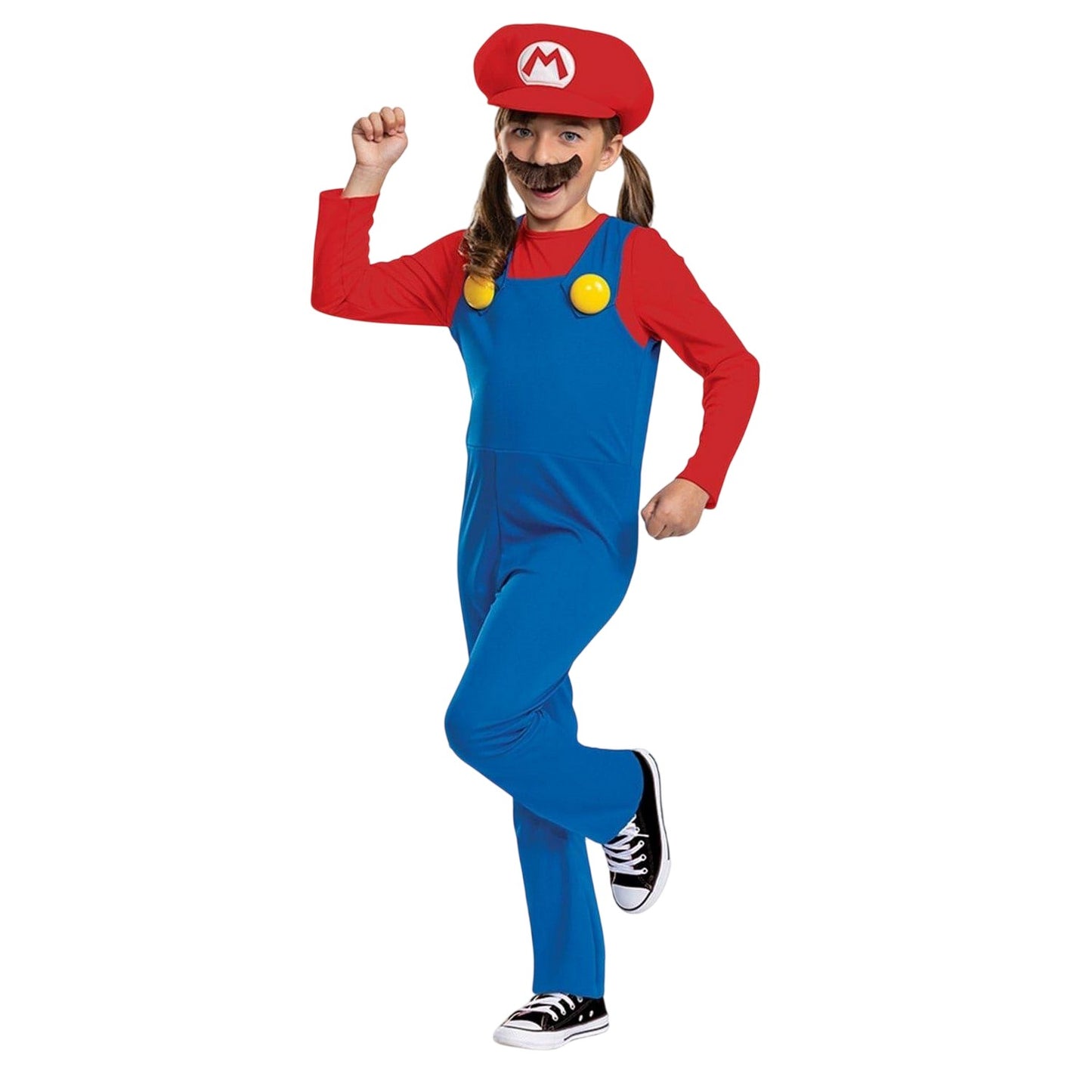 Red-Blue-Brown - Side - Super Mario Bros Childrens-Kids Mario Costume