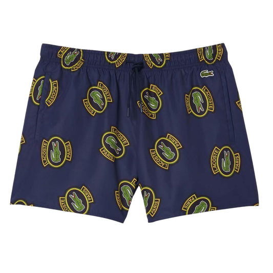 Multicoloured - Front - Lacoste Mens Printed Swim Shorts