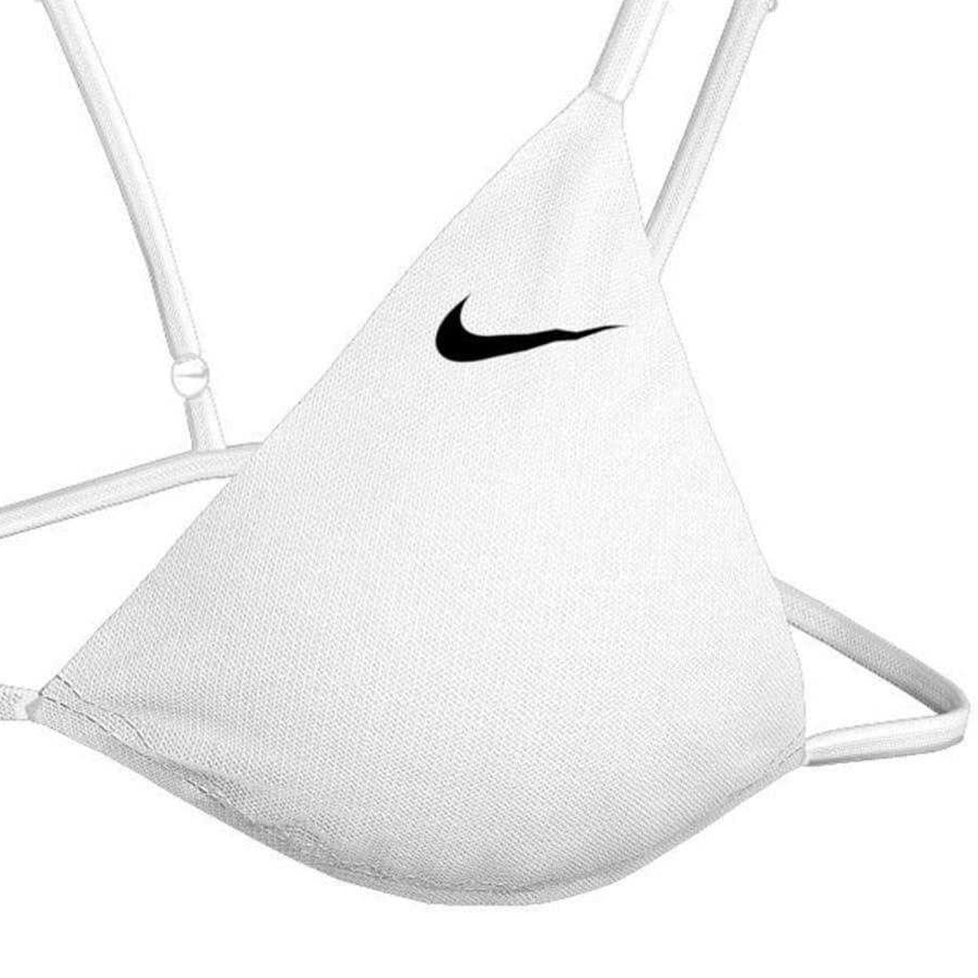 White - Side - Nike Womens-Ladies Logo Bikini Top