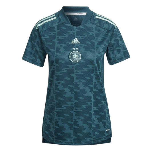 Green - Front - Adidas Womens-Ladies 2022 Germany DFB Away Jersey