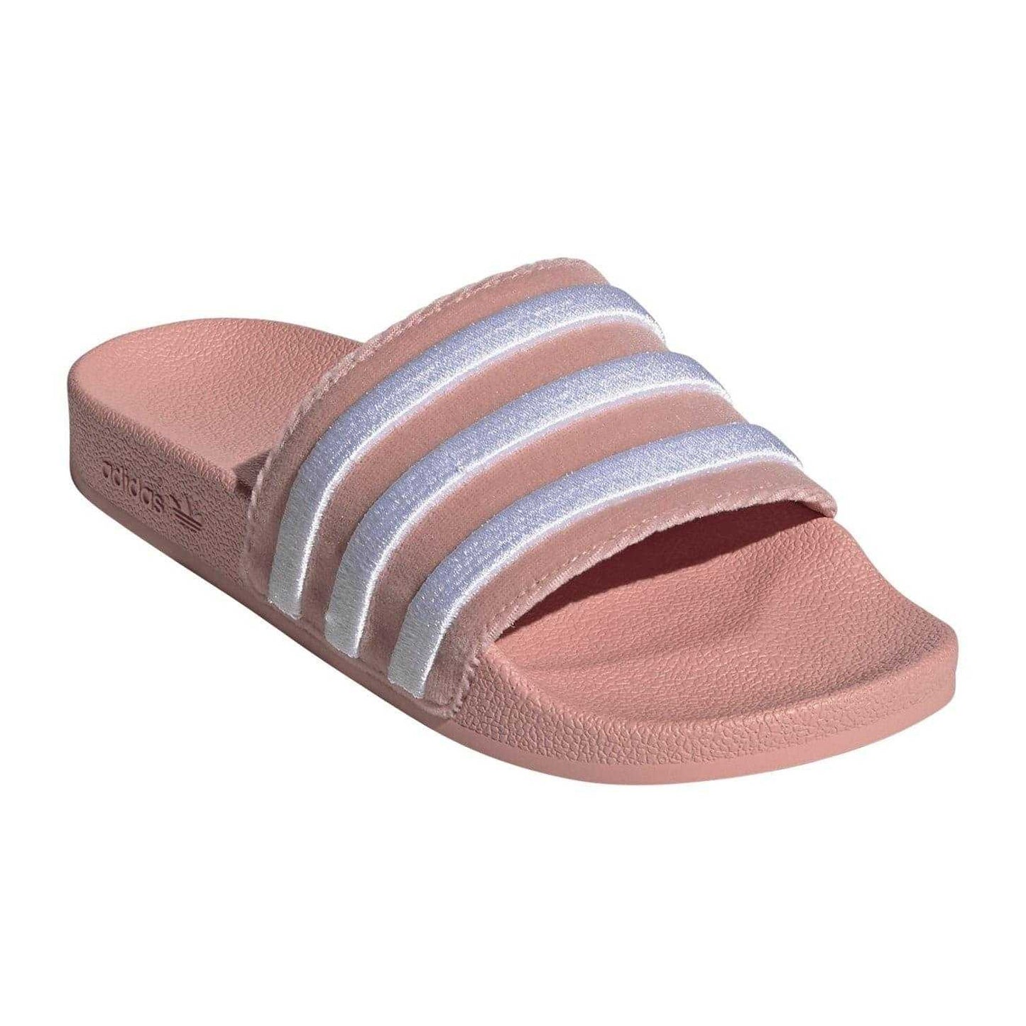 Wonder Mauve - Pack Shot - Adidas Womens-Ladies Adilette Open Toe Flat Slides