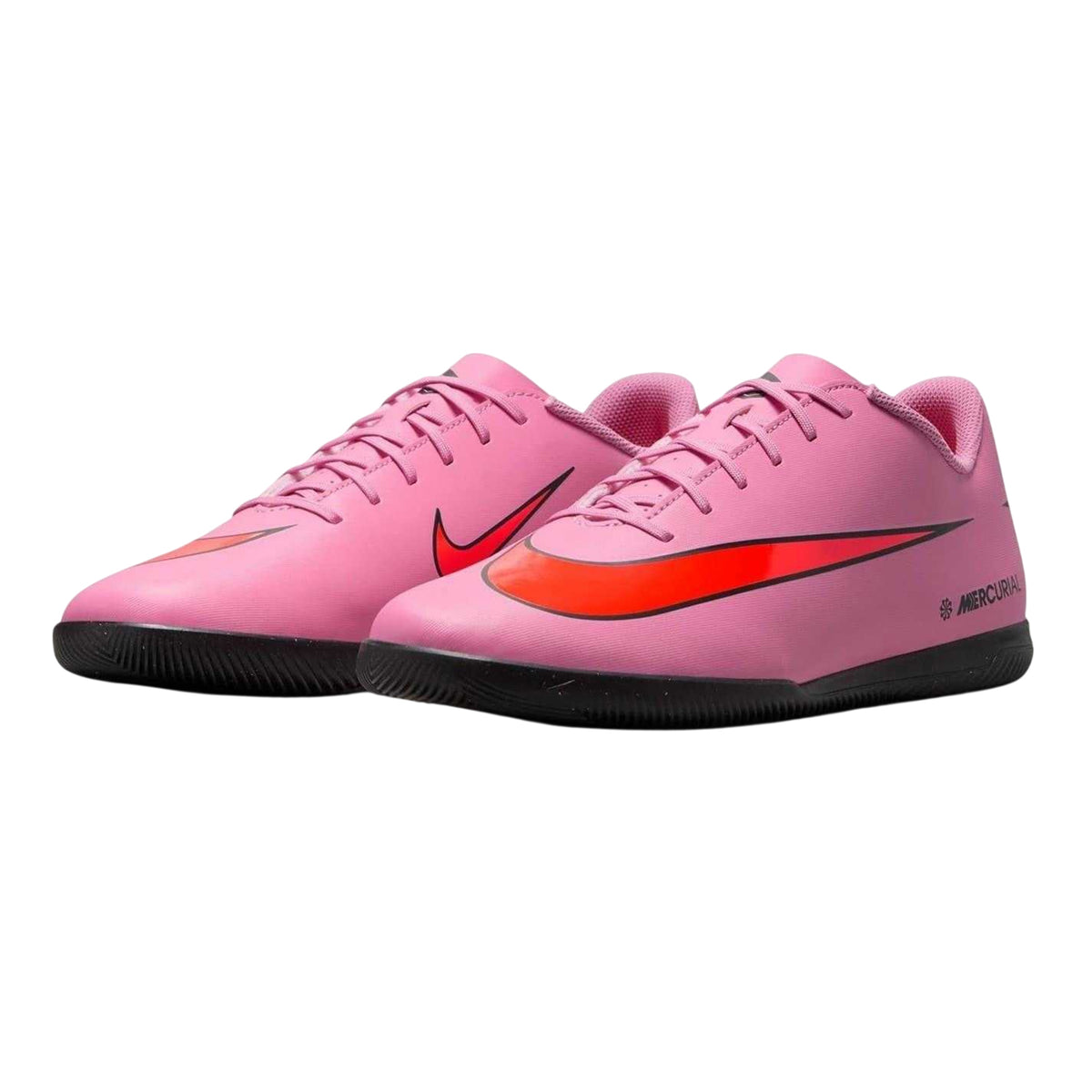 Pink-Black - Pack Shot - Nike Mens Mercurial Leather Indoor Football Shoes