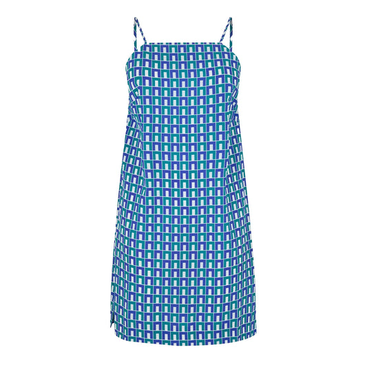 Blue - Front - Lacoste Womens-Ladies Spaghetti Strap Slip Dress