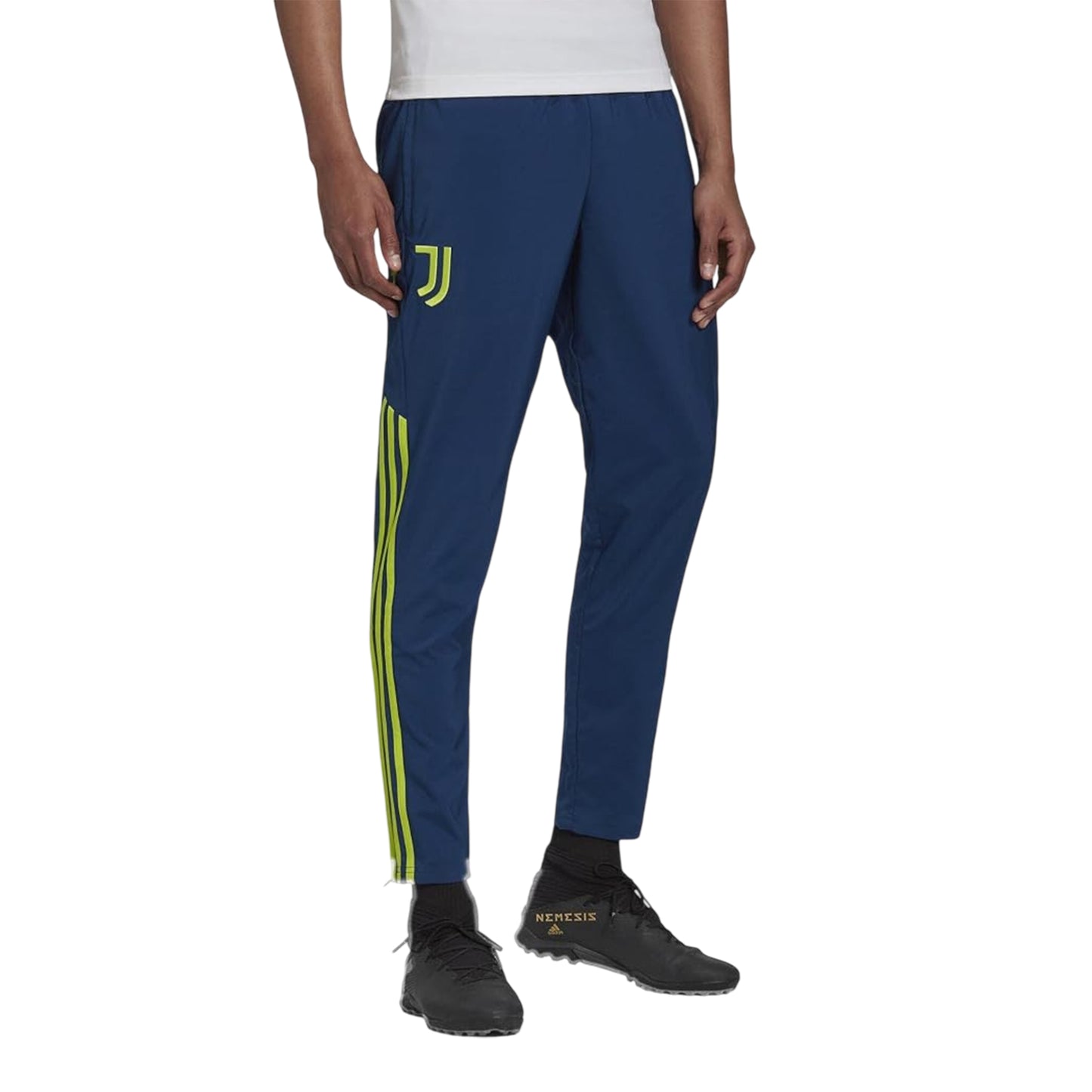 Blue - Side - Adidas Mens Juventus FC Tapered Tracksuit Bottoms