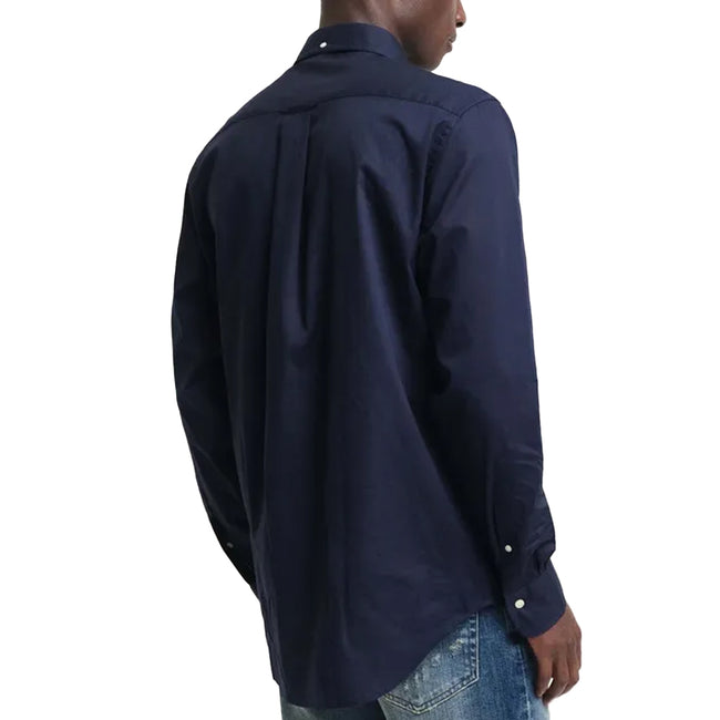 Blue - Back - Gant Mens Archive Shield Poplin Shirt