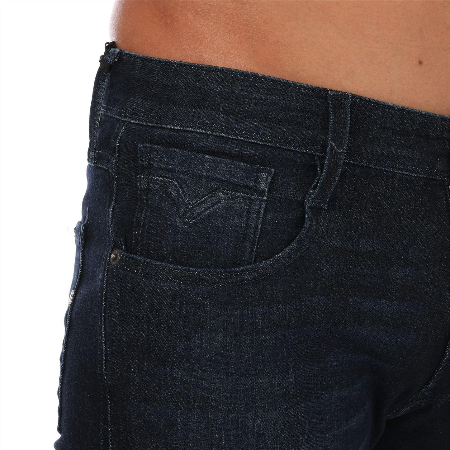 Dark Blue - Lifestyle - Replay Mens Anbass Stretch Slim Jeans