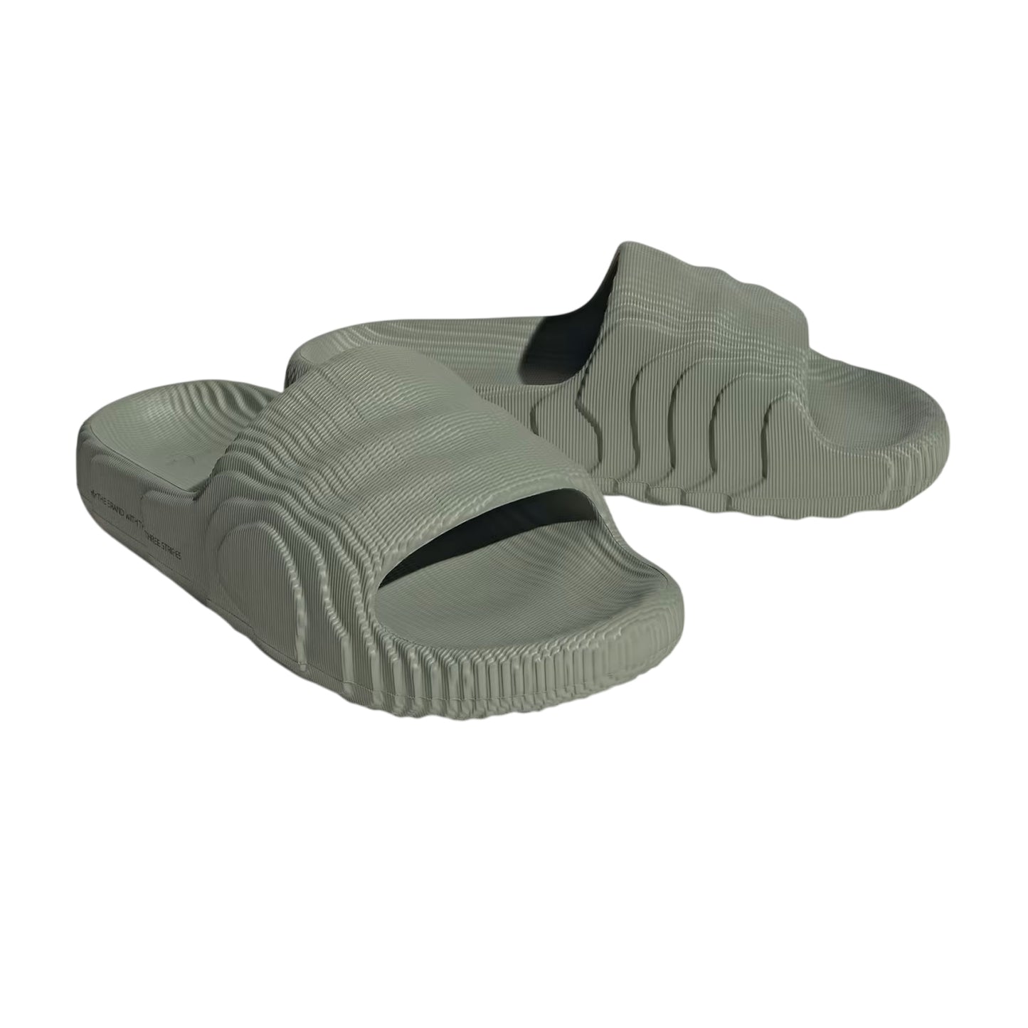 Silver Green - Close up - Adidas Mens Island Club Adilette 22 Sandals