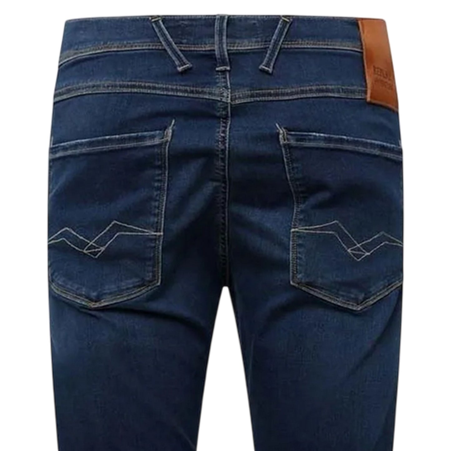 Blue - Lifestyle - Replay Mens Cotton Blend Ripped Slim Jeans