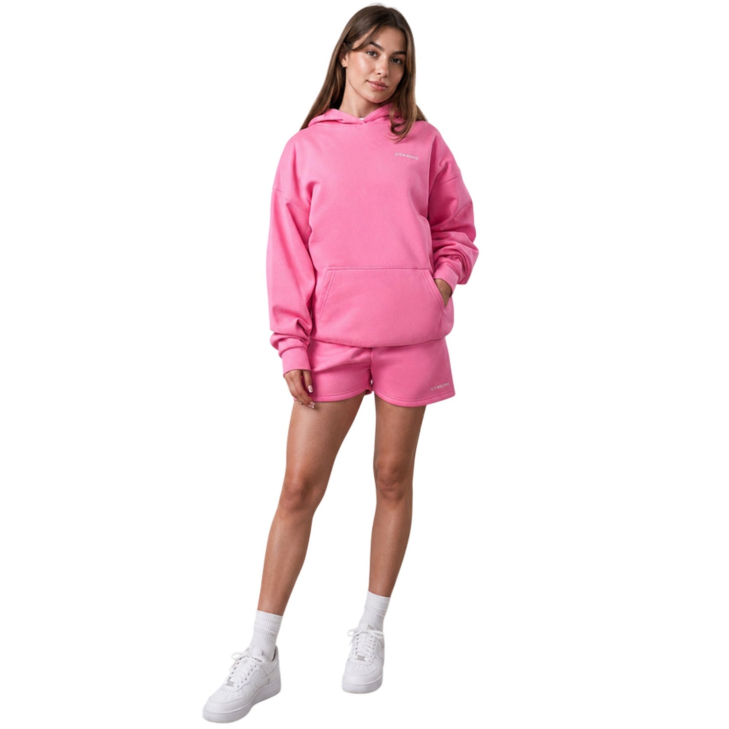 Carnation Pink - Pack Shot - Gym King Childrens-Kids 365 Relaxed Fit Hoodie