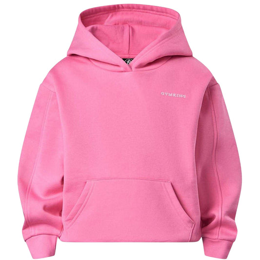 Carnation Pink - Front - Gym King Childrens-Kids 365 Relaxed Fit Hoodie