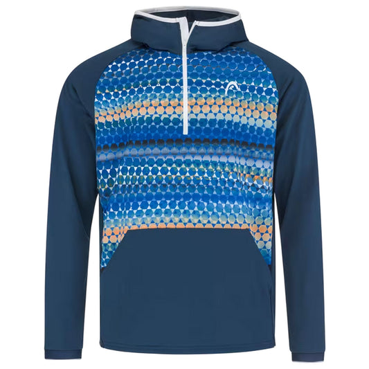 Blue - Front - Head Mens Geometric Pattern Regular Raglan Sweatshirt