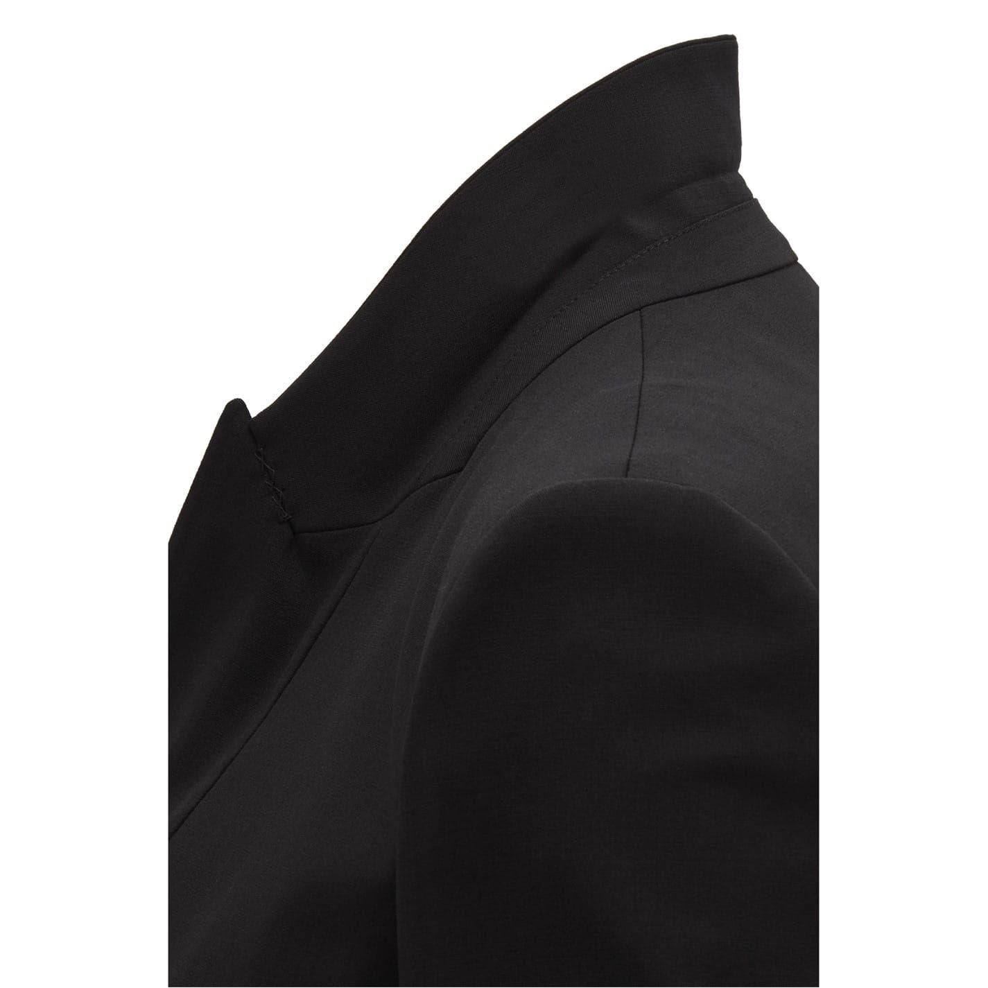 Black - Side - Boss Womens-Ladies Lapel Collar Slim Work Blazer
