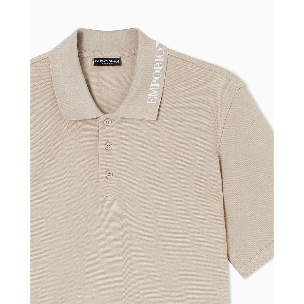Taupe - Lifestyle - Emporio Armani EA7 Mens Short-Sleeved Polo Shirt