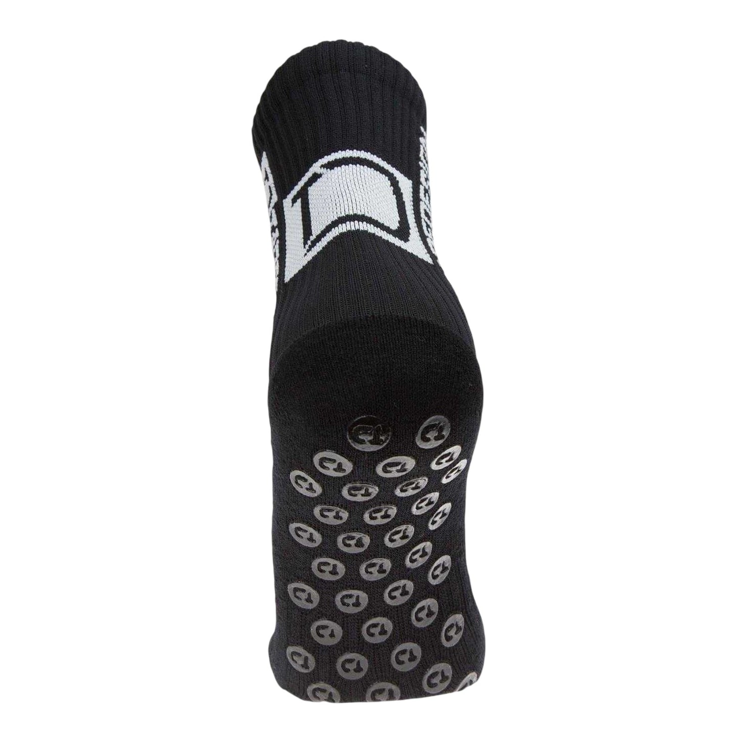 Black - Side - Classic Unisex Adult Classic Grip Ankle Socks