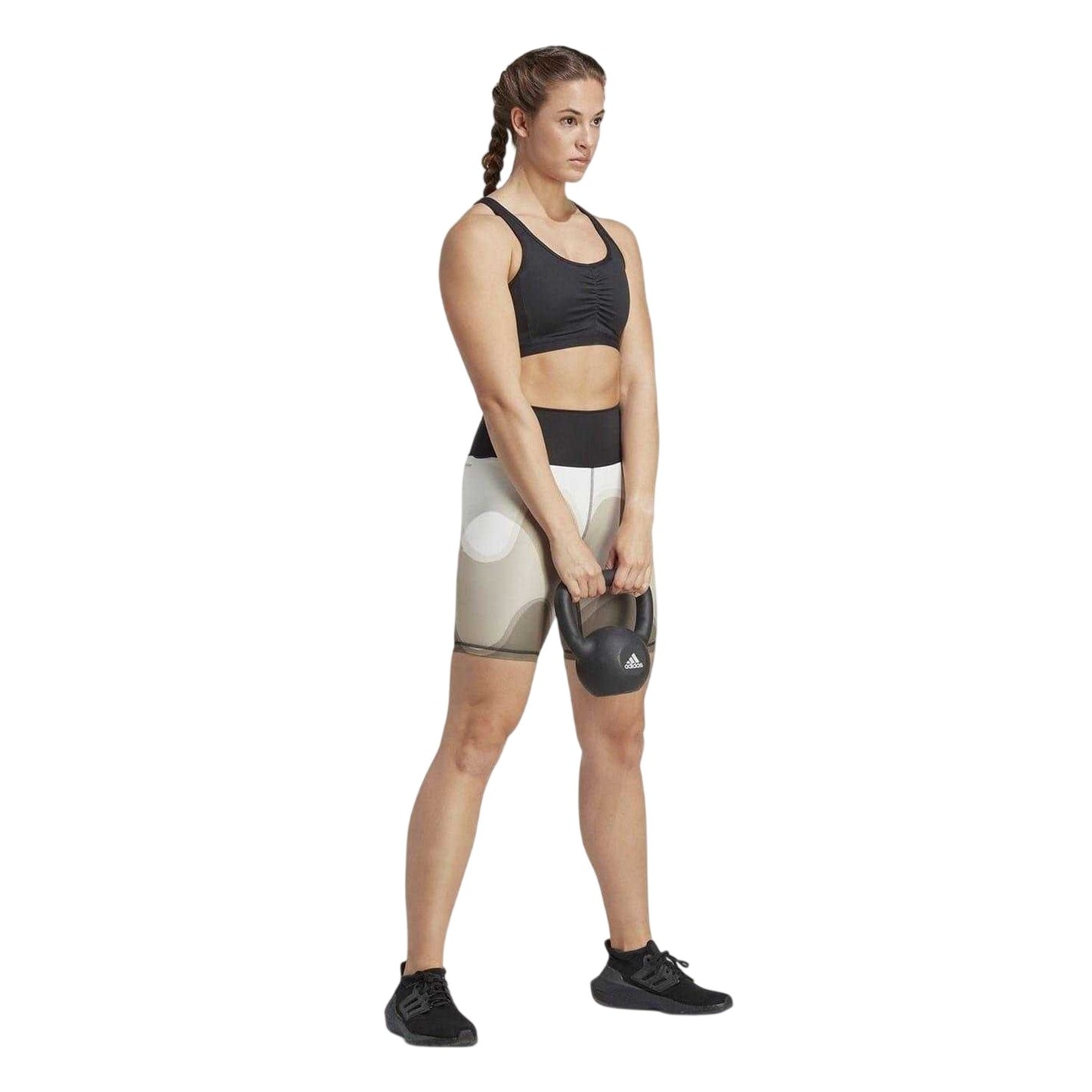 Brown - Lifestyle - Adidas Womens-Ladies Marimekko Wavy Pattern Cycling Shorts
