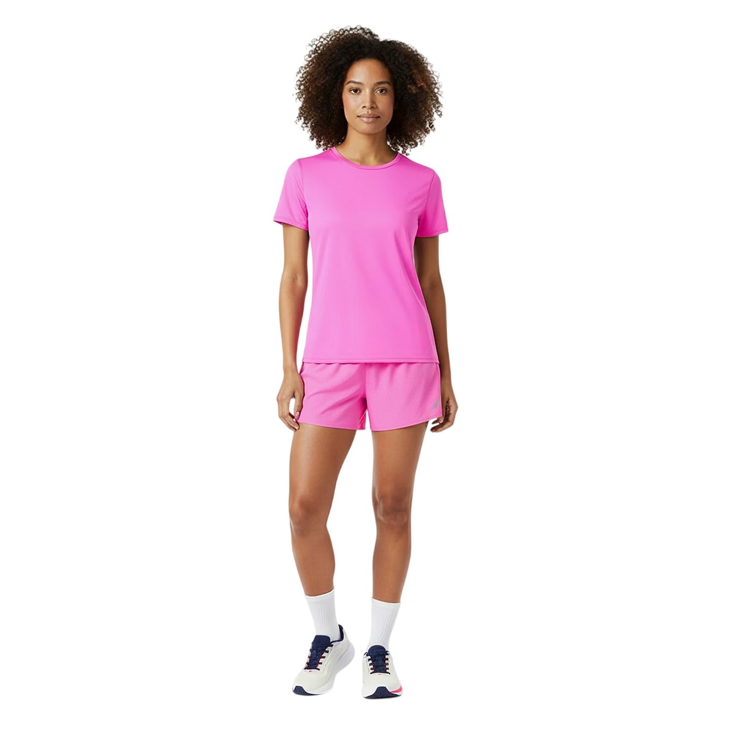 Pink - Side - New Balance Womens-Ladies RC Athletics 3 Lightweight Running Shorts