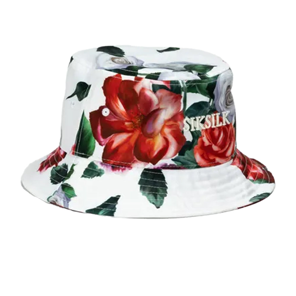 Ecru - Side - SikSilk Floral Bucket Hat