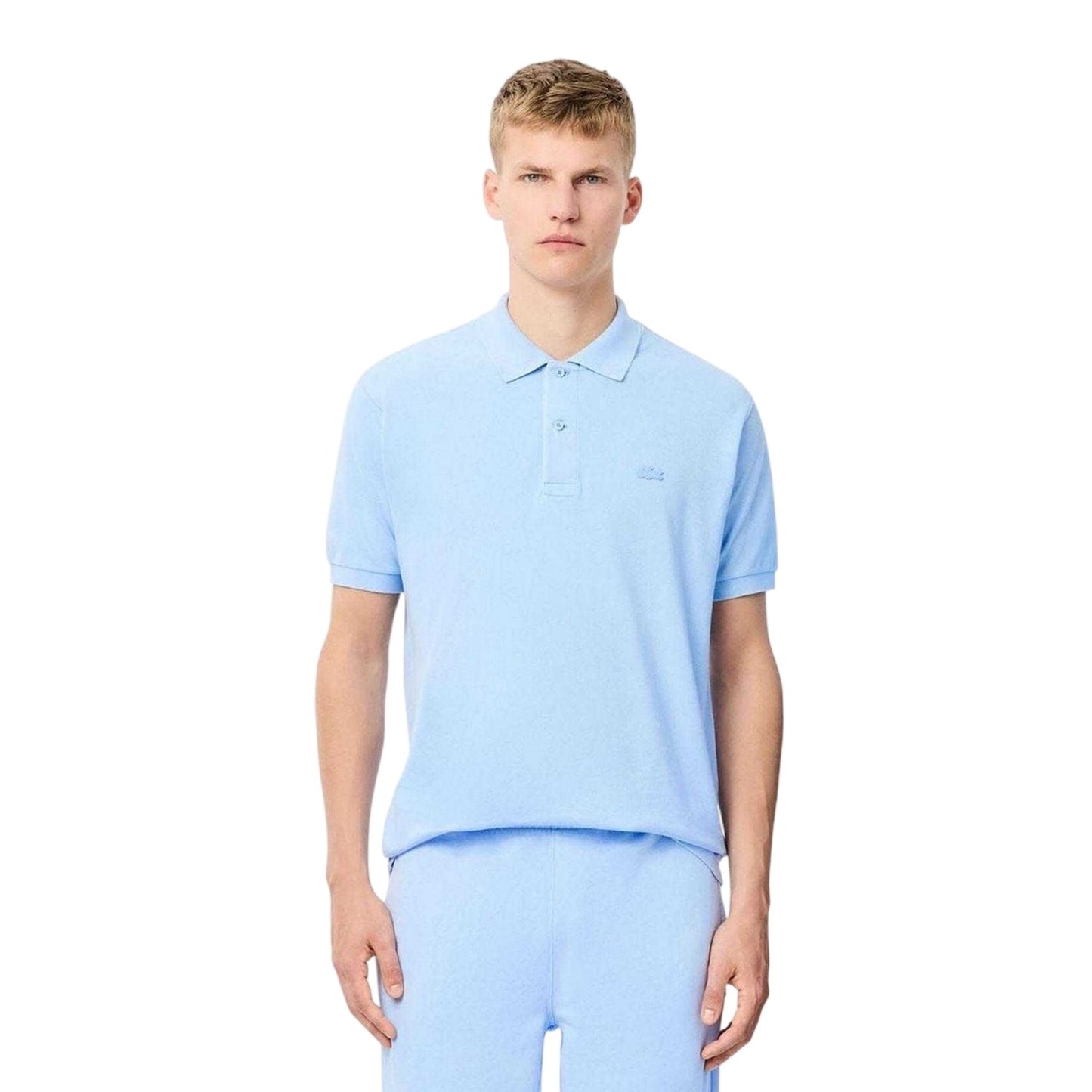 Light Blue - Side - Lacoste Unisex Adult L.12.12 Washed Polo Shirt