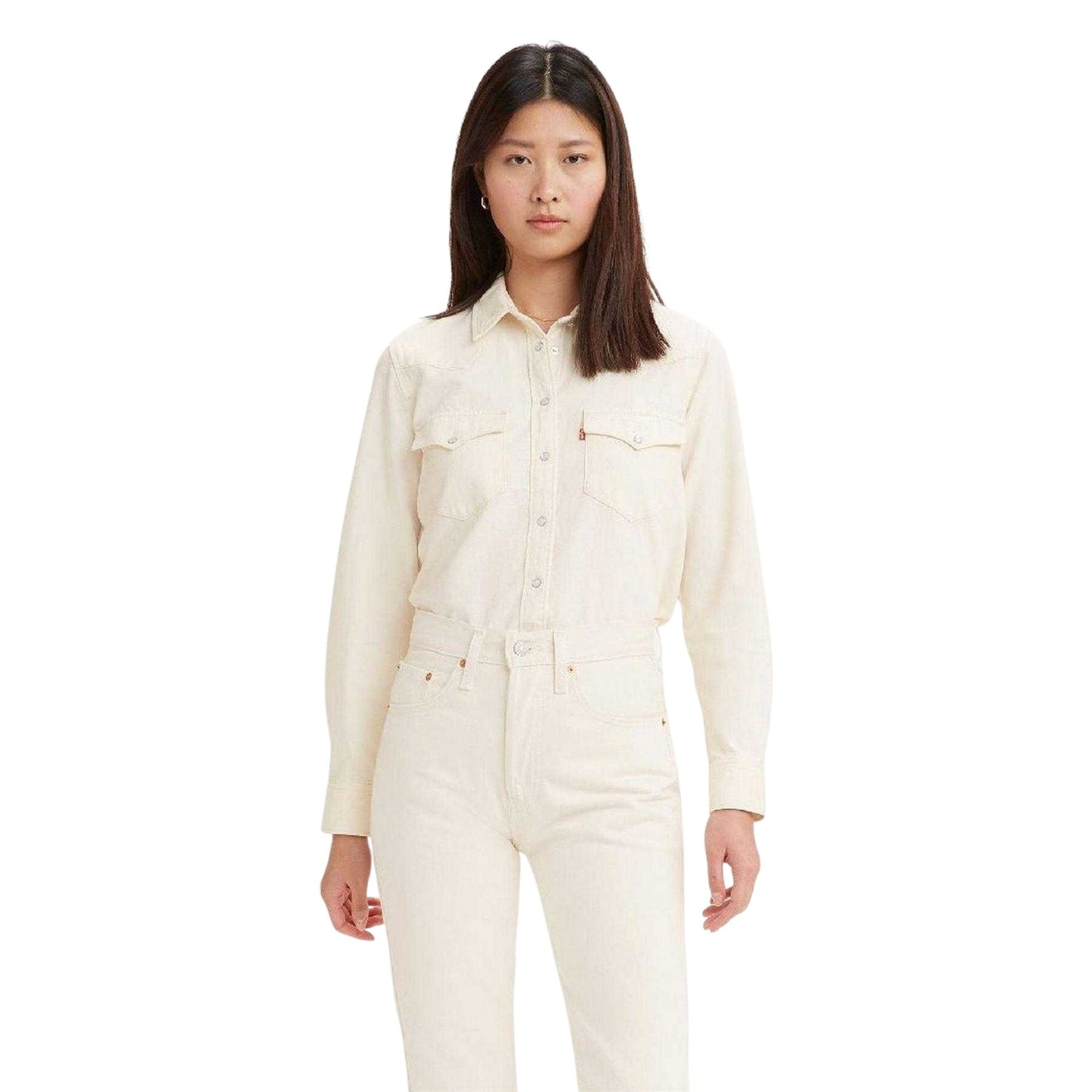 Ecru - Side - Levis Womens-Ladies Ultimate Western Shirt