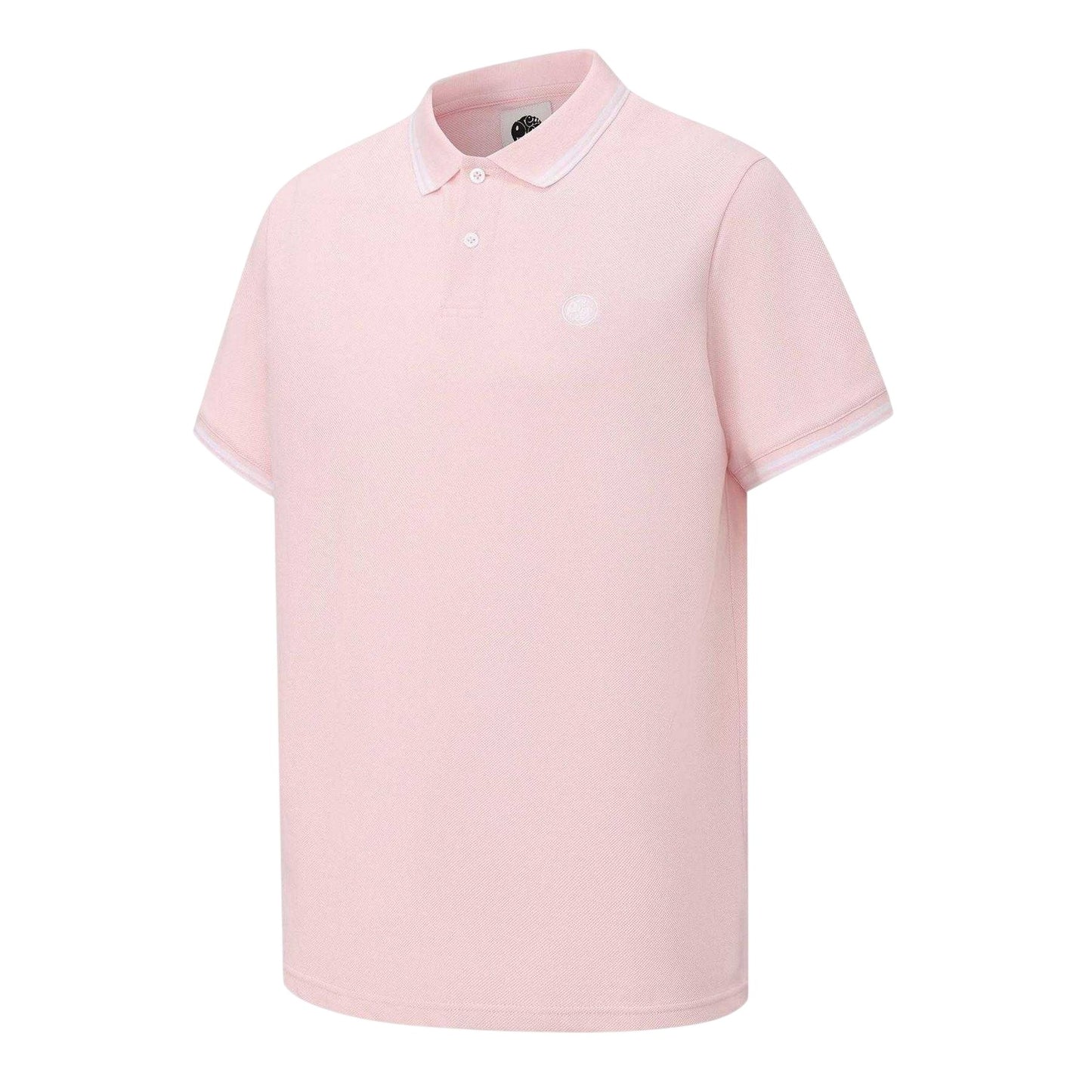 Light Pink - Side - Pretty Green Mens Tipped Polo Shirt