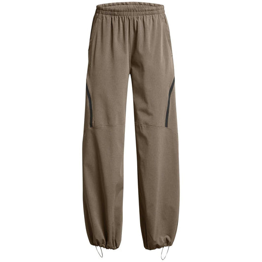 Brown - Front - Under Armour Womens-Ladies Woven Relaxed Fit Joggers