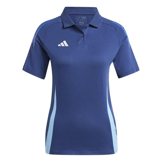 Navy Blue - Front - Adidas Womens-Ladies Tiro 24 Short-Sleeved Polo Shirt