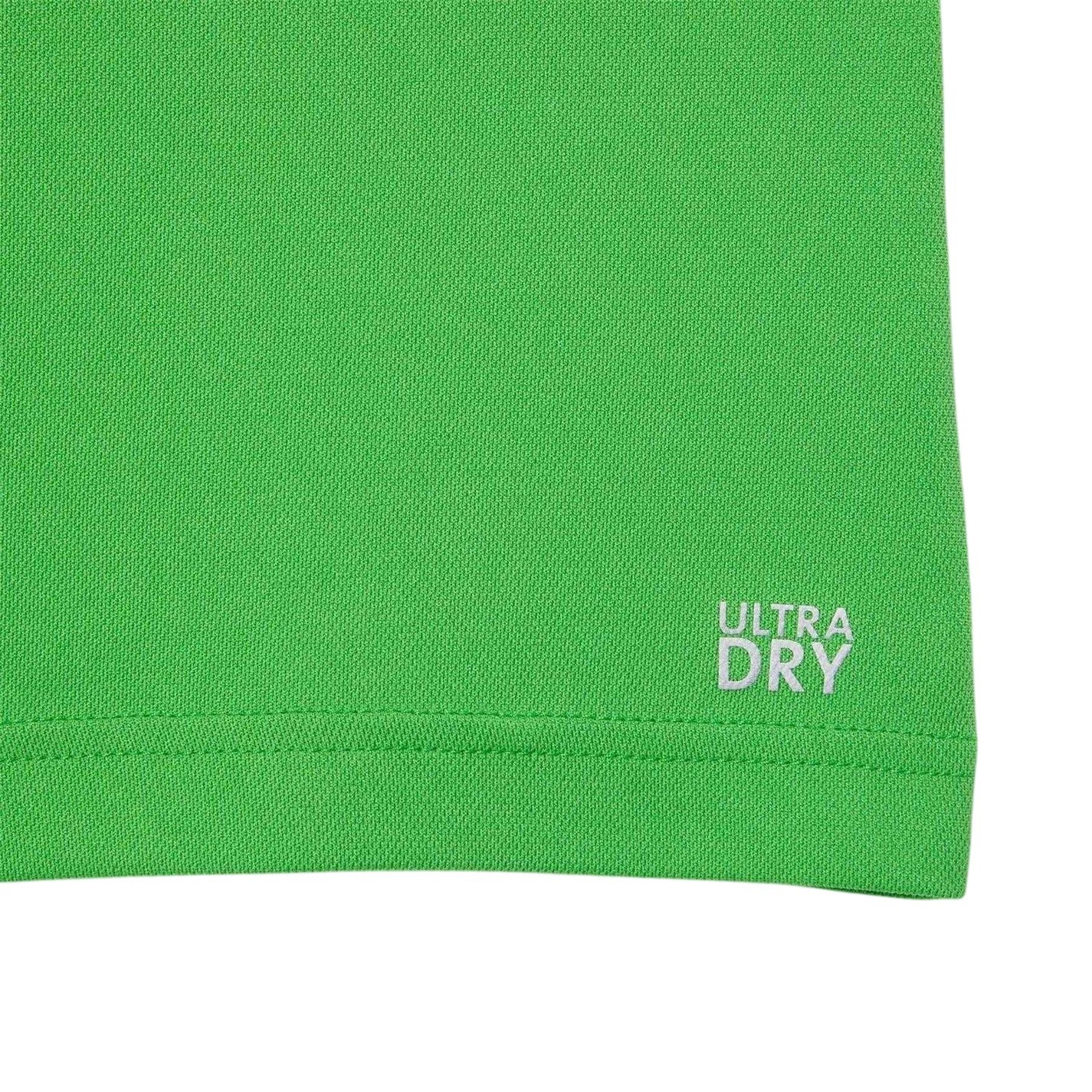 Green - Pack Shot - Lacoste Mens Roland Garros Edition Striped Ultra Dry Slim Short-Sleeved Tennis Polo Shirt