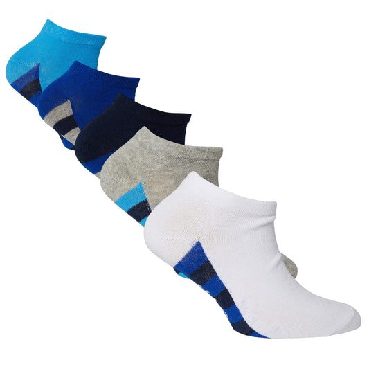 Multicoloured - Front - Nicce Childrens-Kids Lettering No-Show Socks (Pack of 5)