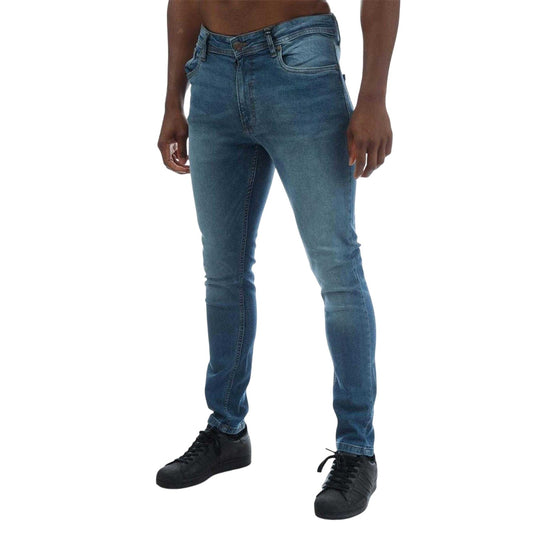 Blue - Front - Duck and Cover Mens Doves Slim Jeans