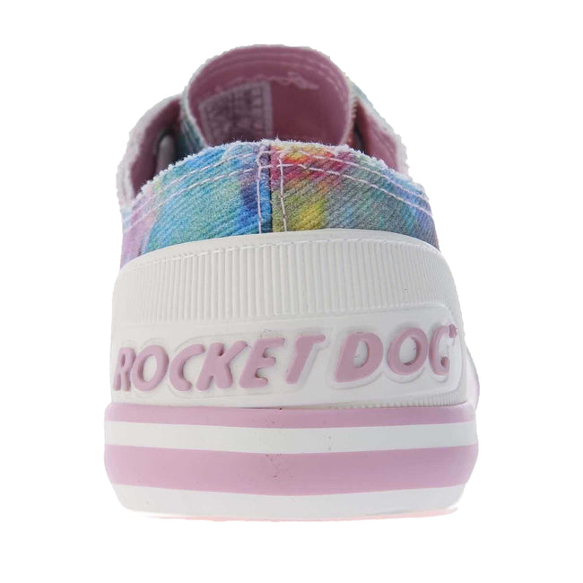Pink - Back - Rocket Dog Womens-Ladies Jazzin Candy Tie Dye Trainers