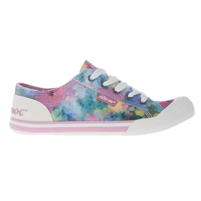 Pink - Side - Rocket Dog Womens-Ladies Jazzin Candy Tie Dye Trainers