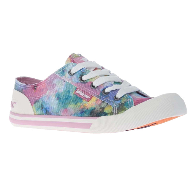 Pink - Front - Rocket Dog Womens-Ladies Jazzin Candy Tie Dye Trainers