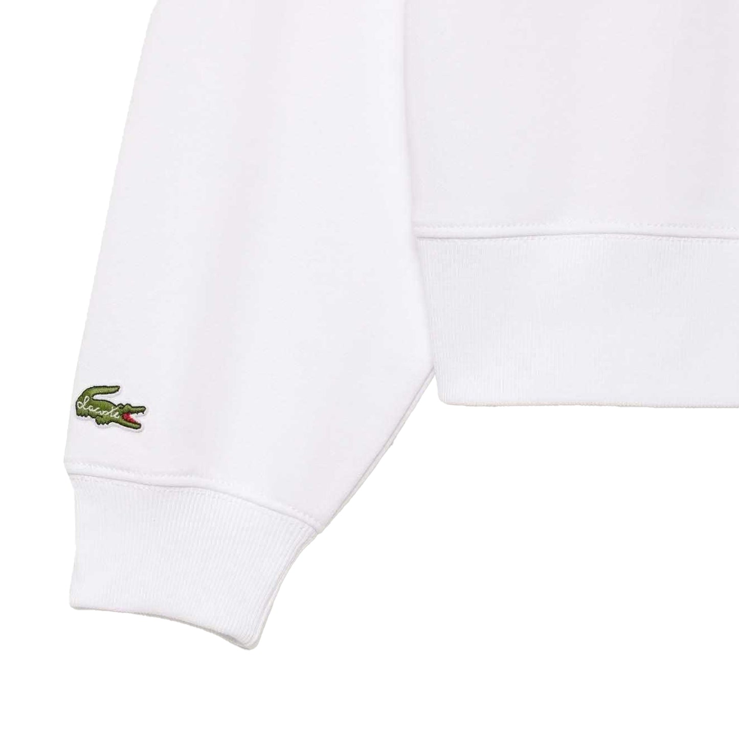White - Side - Lacoste Womens-Ladies Print Oversized Hoodie