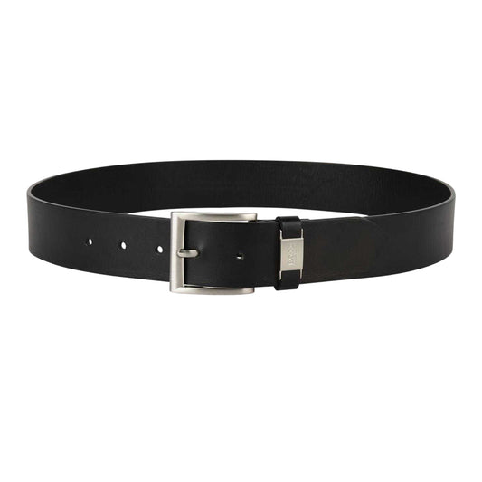 Black - Front - Boss Connio Leather Belt