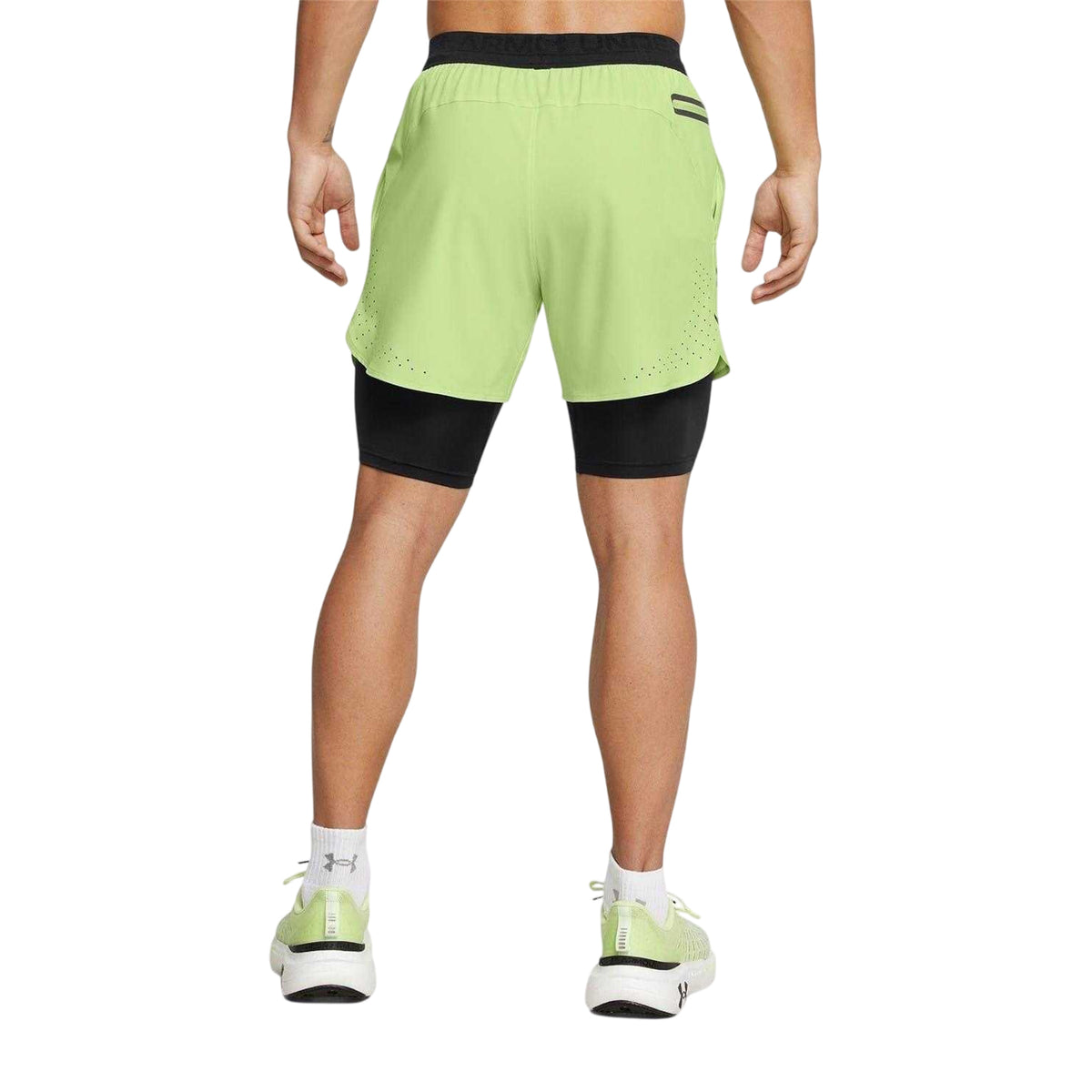 Green - Lifestyle - Under Armour Mens Peak Woven 2 in 1 Running Shorts