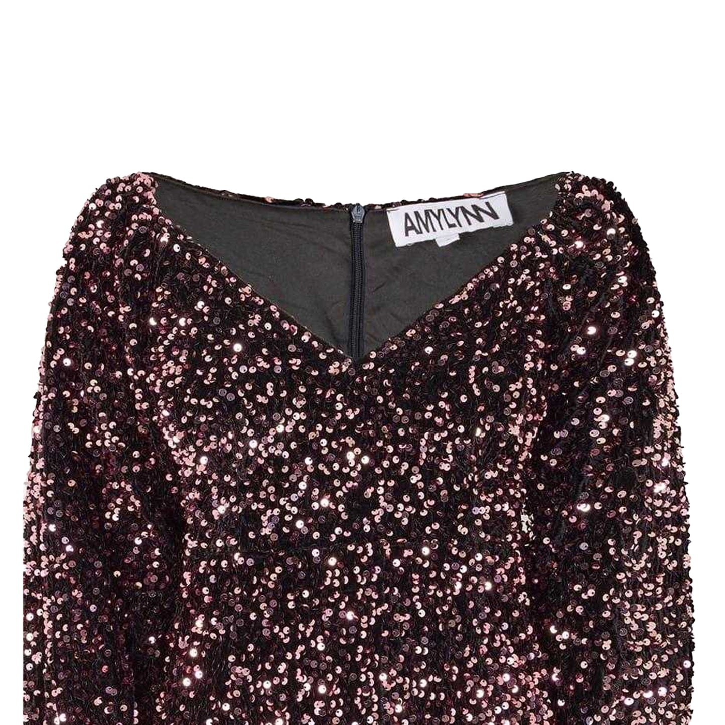 Multicoloured - Side - AmyLynn Womens-Ladies Sequins V Neck Party Mini Dress