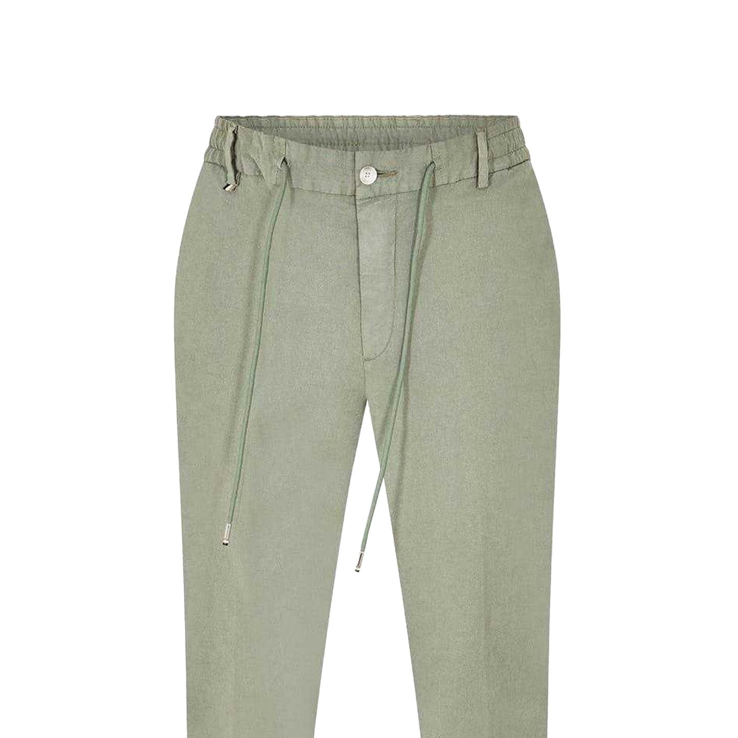 Green - Side - Boss Mens Kane Drawstring Waist Chinos