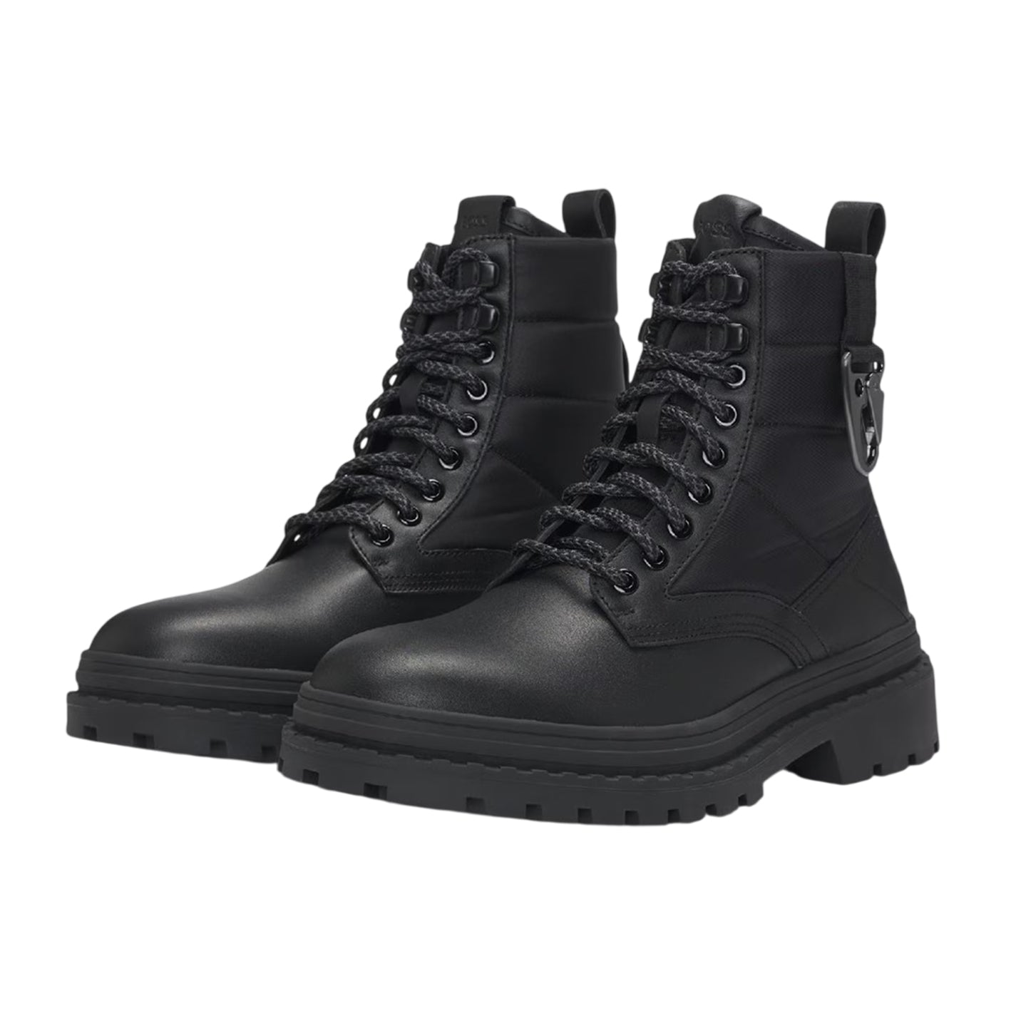 Black - Side - Boss Mens Nebular Halb Ltnyhw Leather Hiking Boots