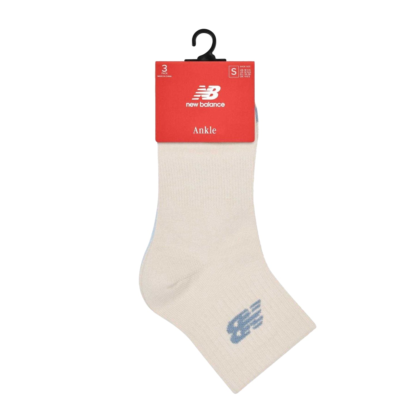 White-Blue-Cream - Side - New Balance Unisex Adult Crew Socks (Pack of 3)