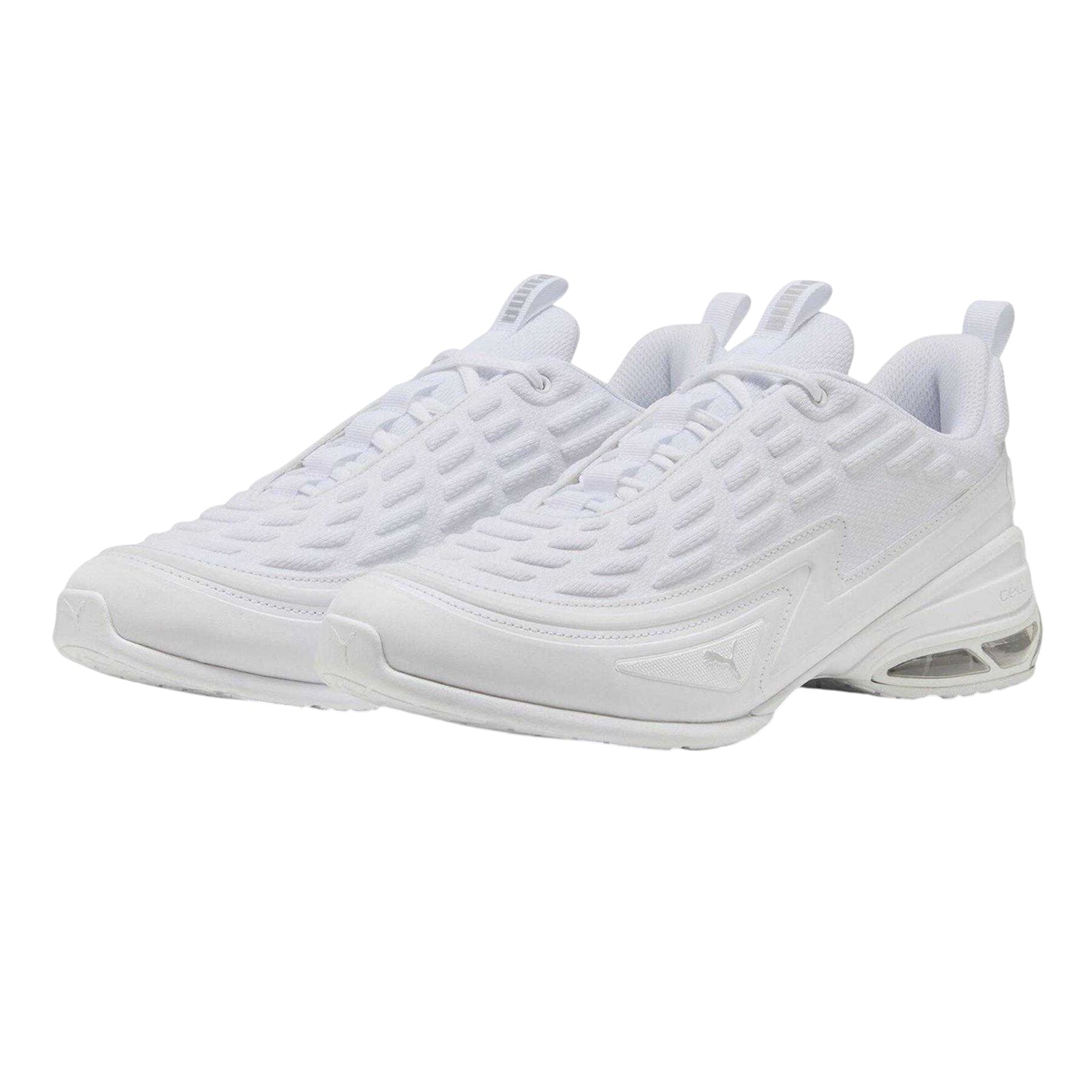 White - Lifestyle - Puma Mens Meza Logo Trainers